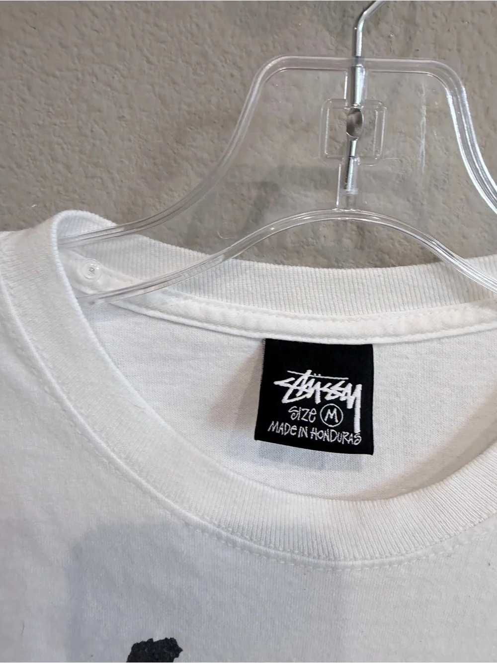 Stussy World Tour Long Sleeve Graphic Tee White Black Size M Streetwear